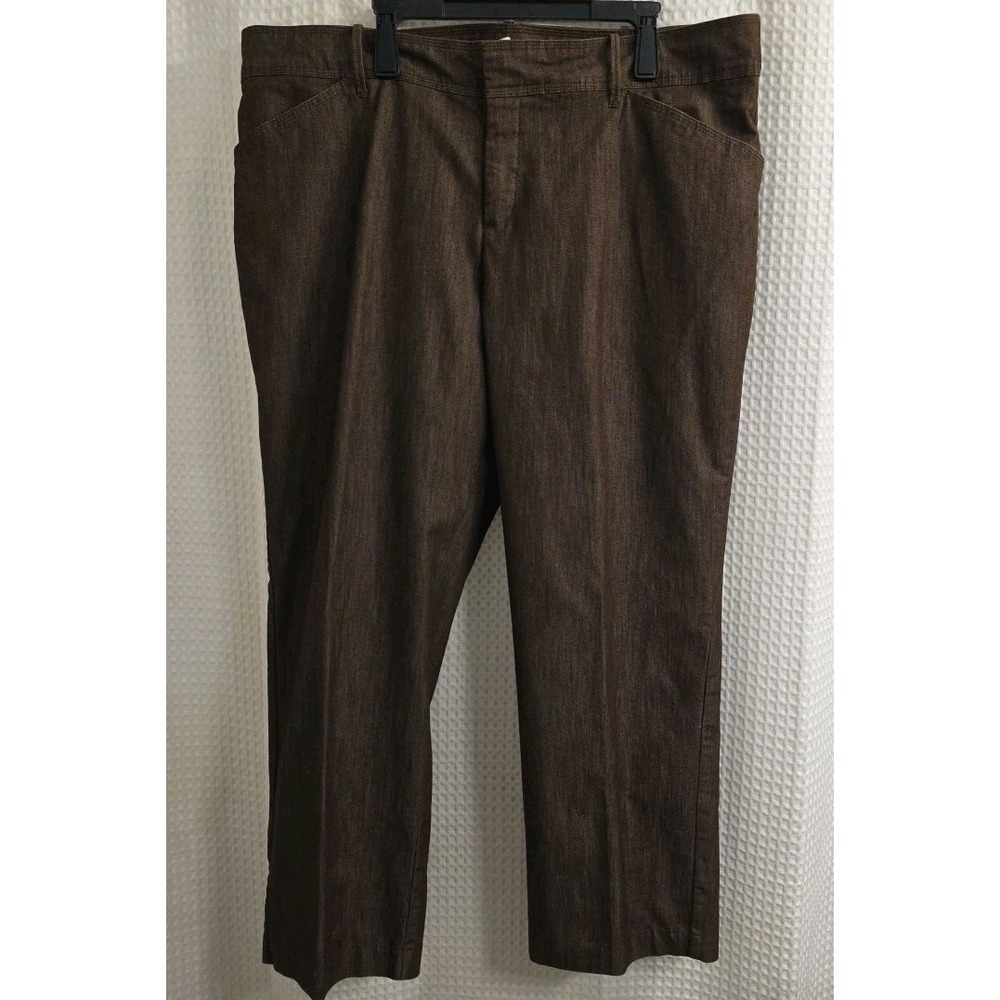 Lee Natural Fit Just Below The Waist Brown Womens 24 Dress Pants